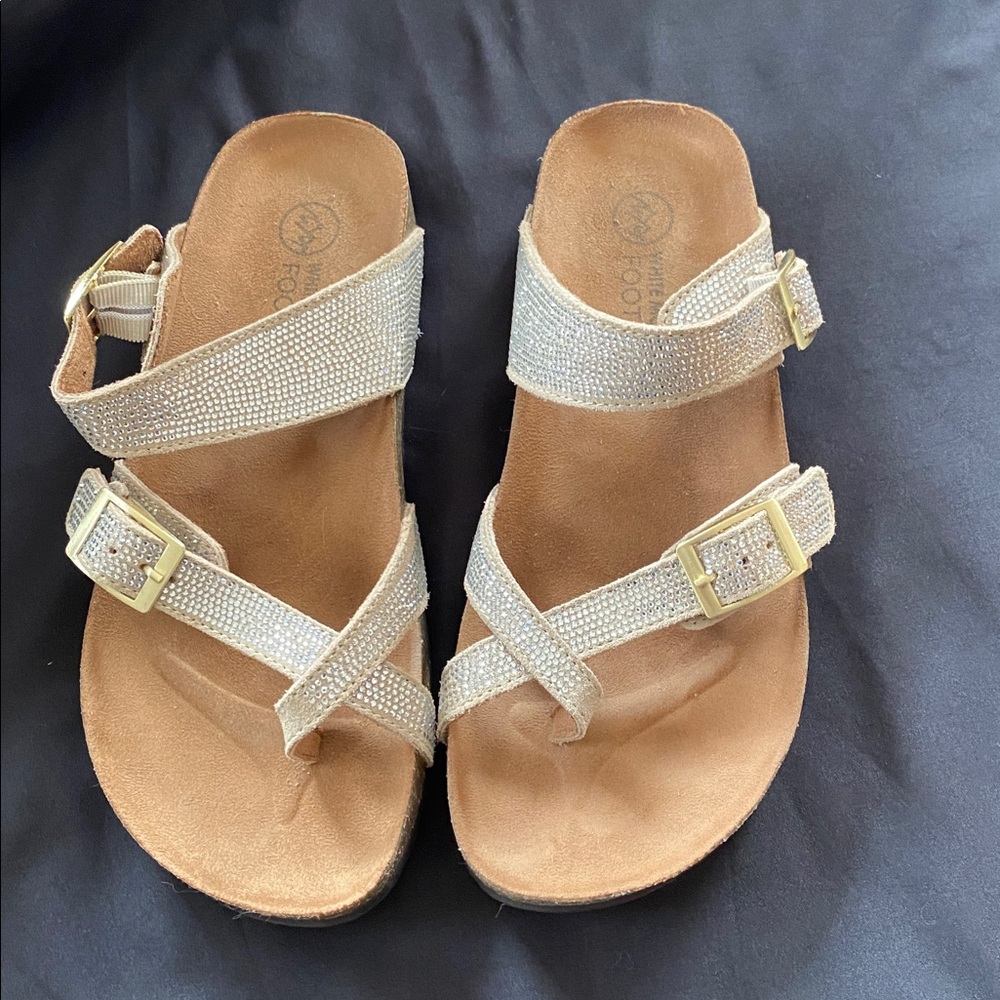White Mountain Sparkling Sandals Women’s Size 8M